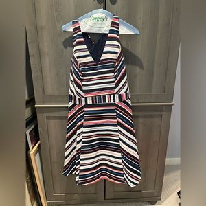 Maeve striped cocktail dress